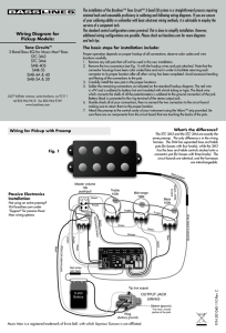 Wiring Diagram for Pickup Models: The installation
