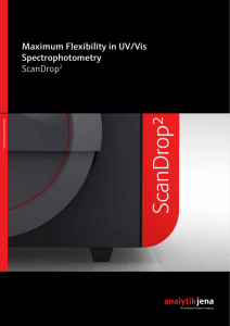 Maximum Flexibility in UV/Vis Spectrophotometry ScanDrop2