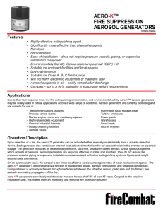AERO-K™ FIRE SUPPRESSION AEROSOL GENERATORS