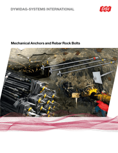 Mechanical Anchors And Rebar Rock Bolts
