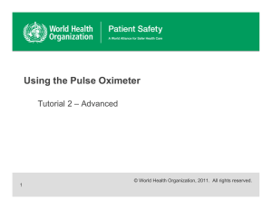 Using the Pulse Oximeter - World Health Organization