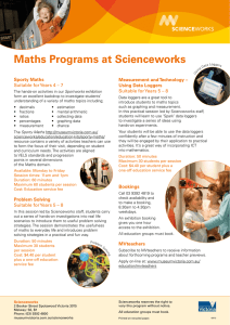 Maths Programs at Scienceworks