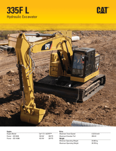 335F L CR Hydraulic Excavator Specifications