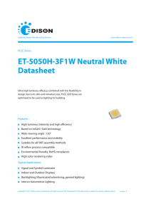 Datasheet ET-5050H-3F1W Neutral White