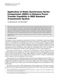 Application of Static Synchronous Series Compensator (SSSC) to