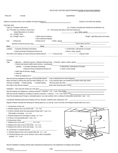 SOLID FUEL HEATING QUESTIONNAIRE PLEASE ATTACH