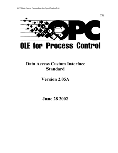 OPC Data Access Custom Interface