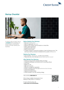Startup Checklist - Business Easy