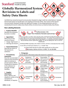 Globally Harmonized System Revisions to Labels and Safety Data