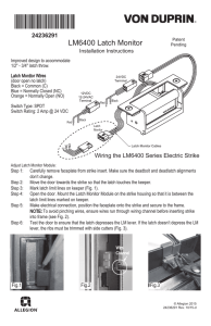 LM6400 Latch Monitor Installation Instructions