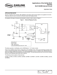Applications of the Zarlink SLIC Devices SLIC DA/DB Internal Circuit