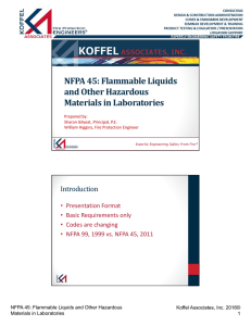 NFPA 45: Flammable Liquids and Other