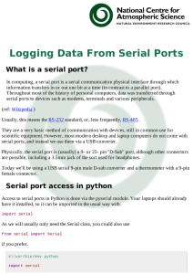 Logging Data From Serial Ports