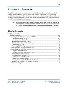 Chapter 4: Students - kiteassessments.org