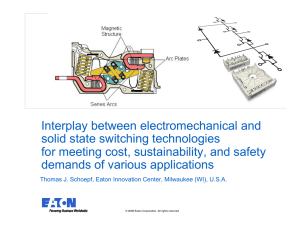 Interplay between electromechanical and solid state switching