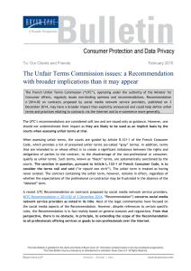 The Unfair Terms Commission issues: a