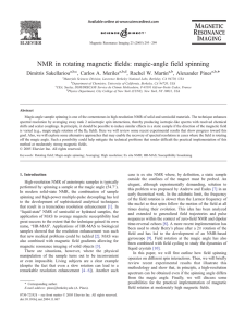 NMR in rotating magnetic fields: magic-angle field