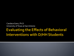 Evaluating the Effects of Function-Based Interventions with D/HH