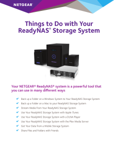 Things to Do with Your ReadyNAS® Storage System
