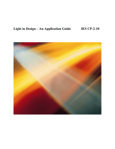 Light in Design – An Application Guide IES CP-2-10