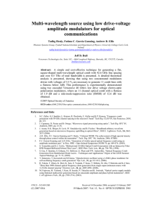 PDF (Multi-wavelength source using low drive