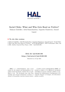 Social Clicks: What and Who Gets Read on Twitter? - HAL