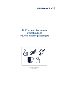 Air France at the service of disabled and reduced