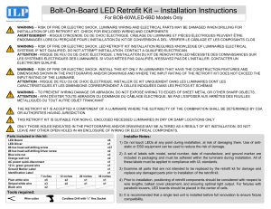 Bolt-On-Board LED Retrofit Kit – Installation Instructions