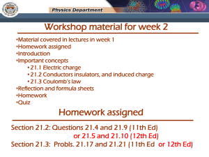 Workshop material for week 2 Homework assigned
