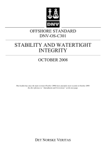 DNV-OS-C301: Stability and Watertight Integrity