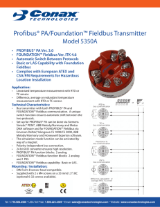 Profibus® PA/Foundation™ Fieldbus Transmitter