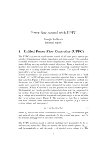Power flow control with UPFC