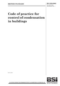 Code of practice for control of condensation in buildings
