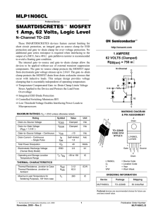 MLP1N06CL SMARTDISCRETESt MOSFET 1 Amp, 62 Volts, Logic