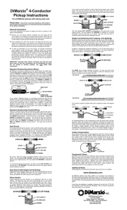 DiMarzio 4-Conductor Pickup Instructions