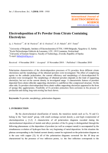 Electrodeposition of Fe Powder from Citrate Containing Electrolytes
