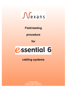 Field-testing procedure for cabling systems