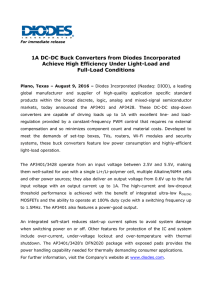 1A DC-DC Buck Converters from Diodes Incorporated Achieve High