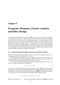 Frequency Response, Fourier Analysis and Filter Design