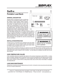 Swift-e 10KW-20KW Portable Load Bank Operator`s Manual