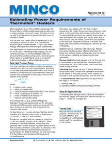 Estimating Power Requirements of Thermofoil™ Heaters