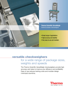for a wide range of package sizes, weights and speeds versatile