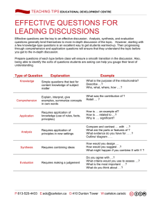 Effective Discussion Questions