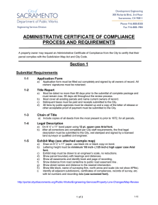 Administrative Certificate of Compliance Process 02-09
