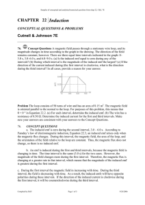 Sample problems Chap 22 Cutnell