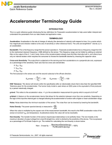 Accelerometer Terminology Guide s accelerometers to help users