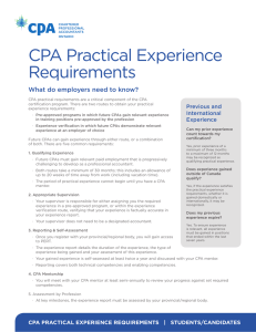 CPA Practical Experience Requirements
