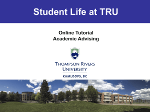 Student Life at TRU - Thompson Rivers University