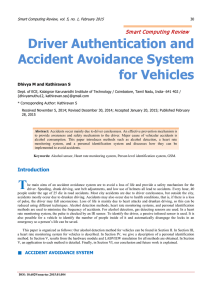 Driver Authentication and Accident Avoidance System for Vehicles T