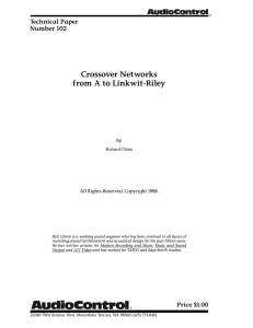 Crossover Networks from A to Linkwit-Riley